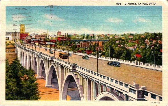 Postcard 1941 Akron OH to Salmon ID $$ 395690