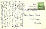 Postcard 1941 Folger Library Washington DC to Salmon ID $$ 395701