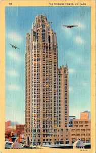 Postcard 1939 Triangle Tower Chicago IL to Salmon ID $$ 395714