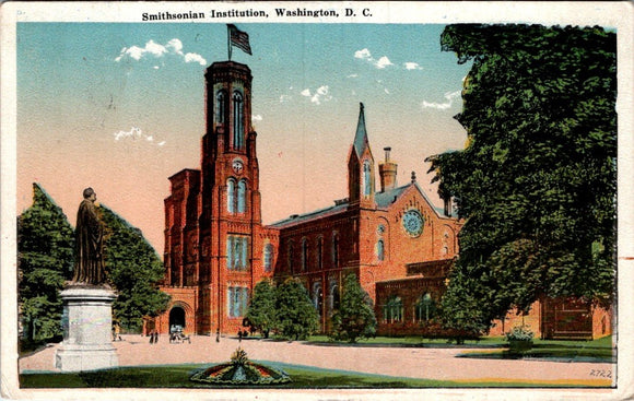 Postcard 193X Smithsonian Institution Washington D.C. to Salmon ID $$ 395717