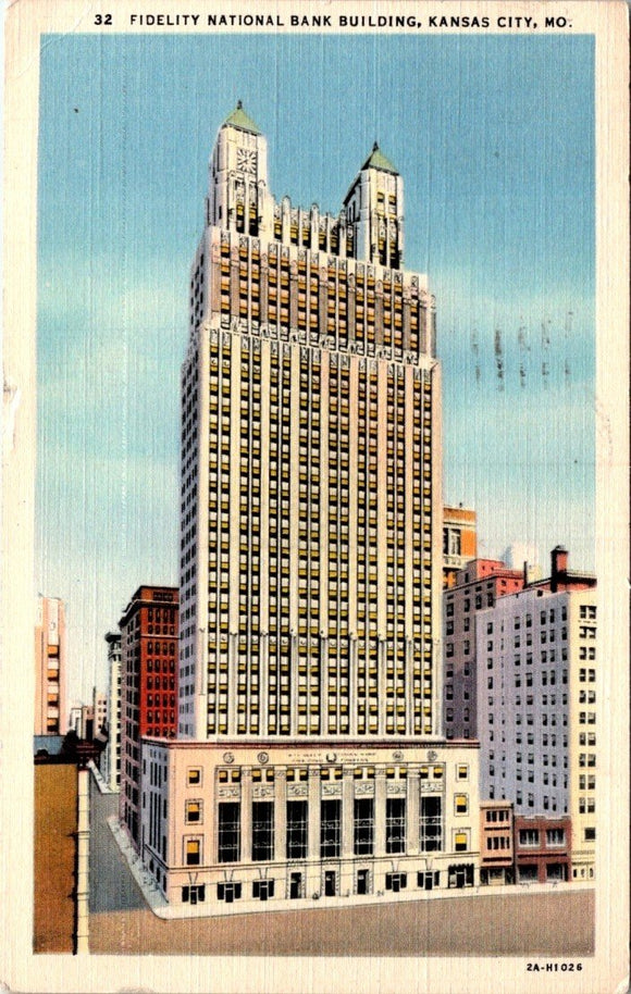 Postcard 1939 Fidelity National Bank Kansas City MO to Salmon ID $$ 395719