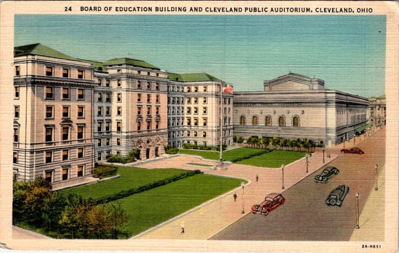 Postcard 1938 Board of Education Cleveland OH to Salmon ID $$ 395727