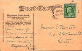 Postcard 190X Highland Park Bank Los Angeles CA to St. Louis MO $$ 395731