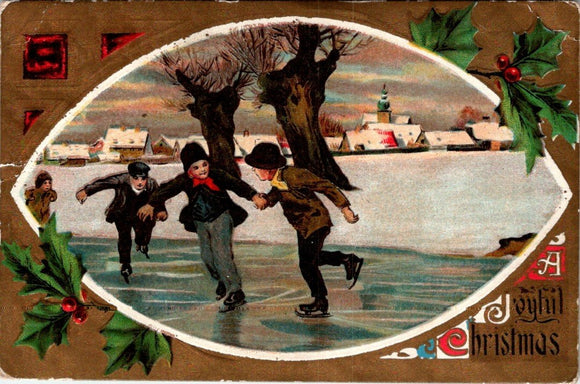 Postcard 1910 Christmas Greeting Wilkinsburg to Ruffsdale PA $$ 395767