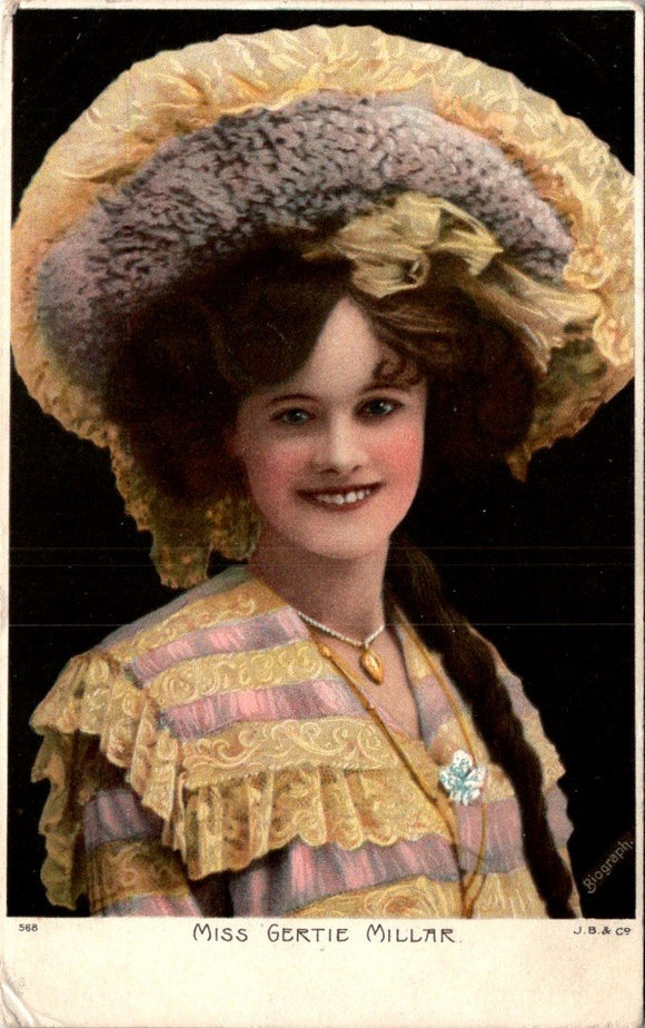 Postcard 1905 Gertie Millar Countess of Dudley to/from Scotland UK $$ 395771
