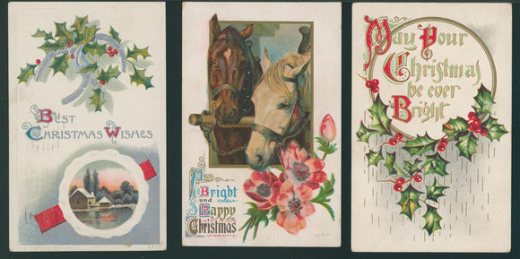 Postcards ASSORTMENT of ANTIQUE Christmas Cards $$ 395795