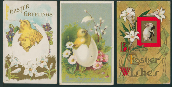 Postcards ASSORTMENT of ANTIQUE Easter Cards $$ 395806