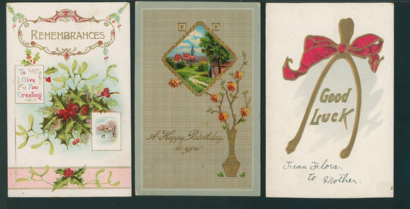 Postcards ASSORTMENT of ANTIQUE Greeting Cards $$ 395818