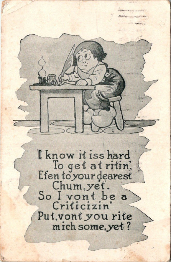 Postcard 1912 Humorous Poem MN to Crabtree OR $$ 395889
