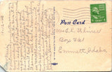 Postcard 1945 Humor Green Forest AR to Emmett ID $$ 395891