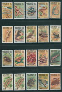Solomon Islands Scott #397-412A MNH Snakes and Reptiles FAUNA CV$14+ 395903