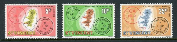 St. Vincent note after Scott #567 MNH 1982 REISSUES Cancels and Maps $$ 395906