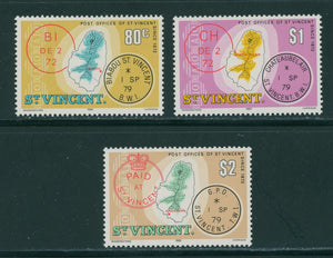 St. Vincent Scott #601a-1 MNH 1980 REISSUES Cancels and Maps $$ 395907