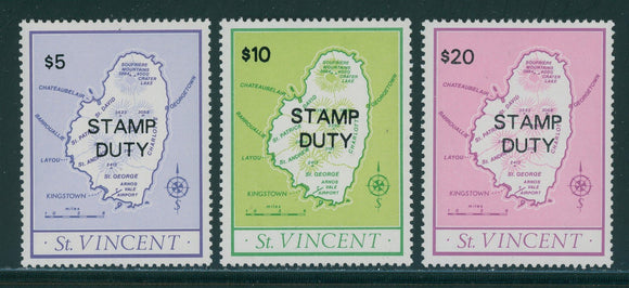 St. Vincent Scott #AR1-AR3 MNH Map of St. Vincent CV$13+ 395918