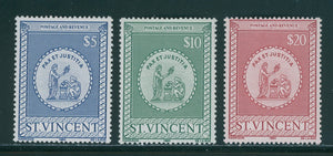St. Vincent Scott #AR4-AR6 MNH State Seal of St. Vincent CV$12+ 395919
