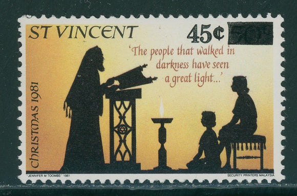 St. Vincent Scott #674 MNH SCHG on 1981 Christmas $$ 395929