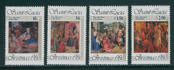 St. Lucia Scott #564-567 MNH Christmas 1981 $$ 395974