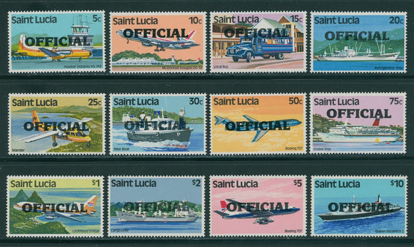 St. Lucia Scott #O1-O12 MNH 1983 Officials CV$20+ 395990