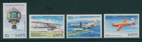 St. Kitts Scott #123-126 MNH Manned Flight Bicentenary $$ 396006