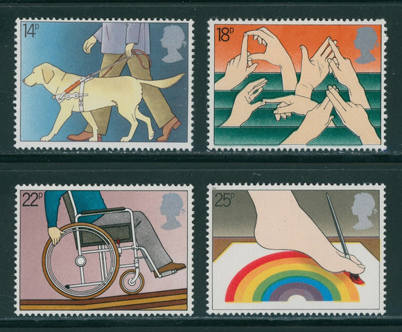 Great Britain Scott #937-940 MNH Int'l Year of the Disabled IYD $$ 396051