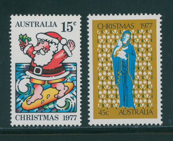 Australia Scott #669-670 MNH Christmas 1977 $$ 396067