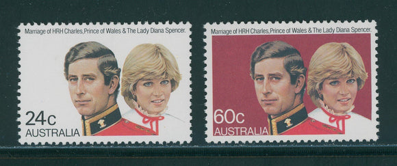 Australia Scott #804-805 MNH Prince Charles Lady Diana Wedding $$ 396073