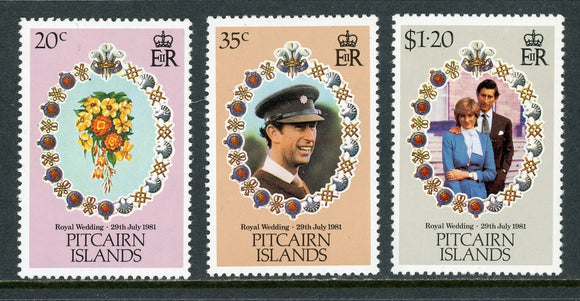 Pitcairn Islands Scott #206-208 MNH Prince Charles Lady Diana Wedding $$ 396086