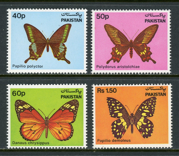 Pakistan Scott #578-581 MNH Butterflies Insects Fauna CV$7+ 396123