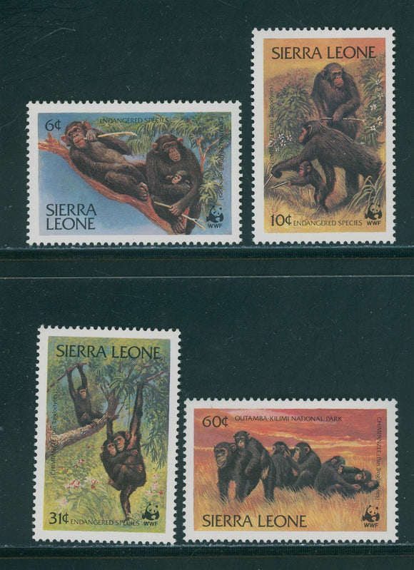 Sierra Leone Scott #586-589 MNH Endangered Species WWF CV$14+ 396230