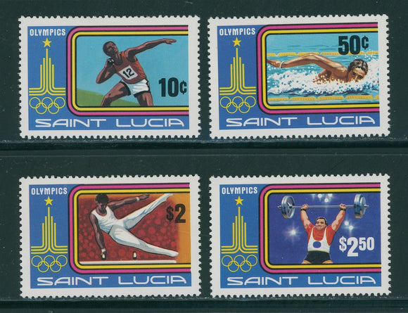 St. Lucia Scott #516-519 MNH OLYMPICS 1980 Moscow CV$2+ 396340