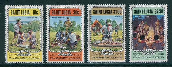 St. Lucia Scott #587-590 MNH Scouting Year CV$3+ 396342