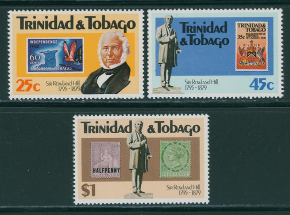 Trinidad & Tobago Scott #318-320 MNH Rowland Hill Death Centenary $$ 406642
