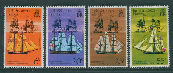 Turks & Caicos Scott #311-314 MNH American Bicentennial $$ 406763