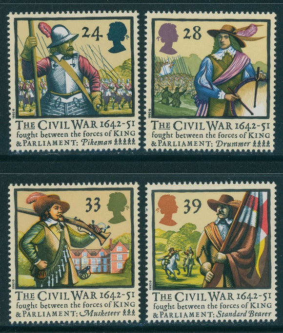 Great Britain Scott #1454-1457 MNH Civil War CV$2+ 406826