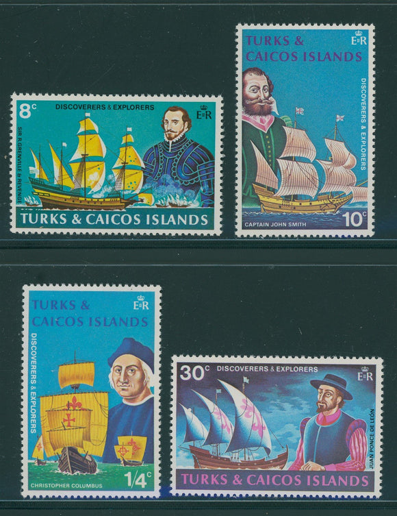 Turks & Caicos Scott #253-256 MNH Explorers of the Americas CV$4+ 406854