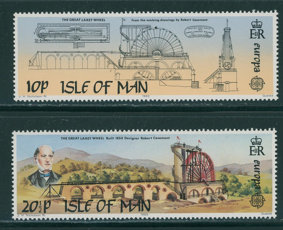 Isle of Man Scott #244-245 MNH Europa 1983 $$ 406888