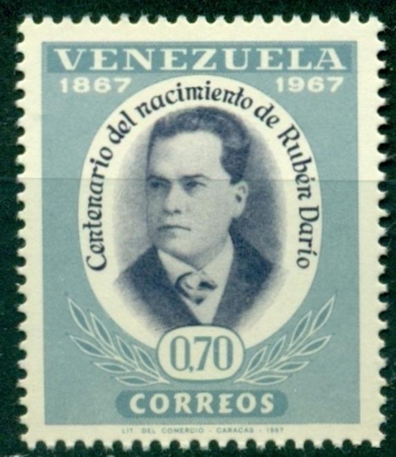 Venezuela Scott #913 MNH Rubén Dario $$