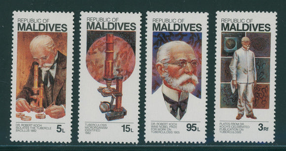 Maldive Islands Scott #970-973 MNH TB Bacillus Centenary CV$2+ 408478