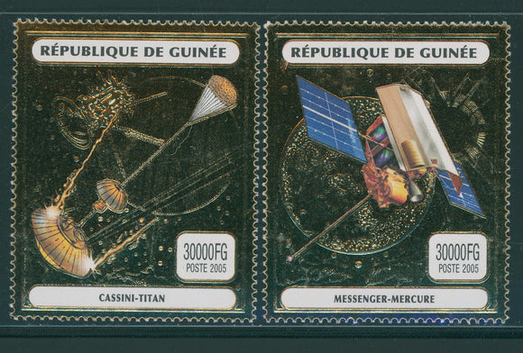 Guinea OS #66 MNH 2005 GOLD FOIL Space Missions $$ 408502