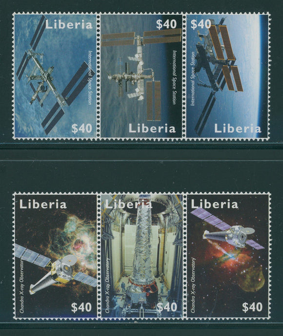 Liberia Scott #2513-2514 MNH STRIPS 2008 Space Achievements CV$18+ 408503