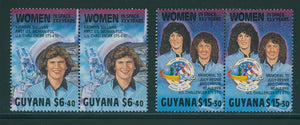 Guyana Scott #2216-2218 MNH PAIRS Women in Space CV$6+ 408505