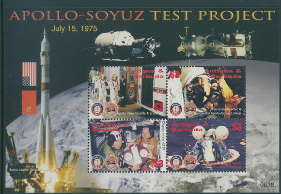 Antigua Scott #2294 MNH S/S Apollo Soyuz Space Mission CV$10+ 408637
