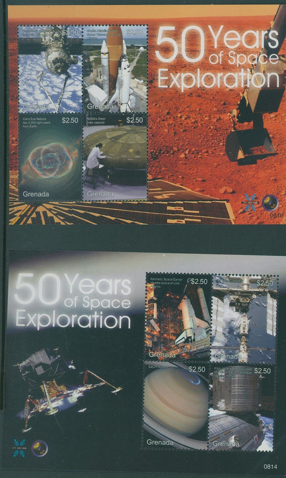 Grenada Scott #3700-3701 MNH SHEETS 50 Years of Space Exploration CV$15+ 408664