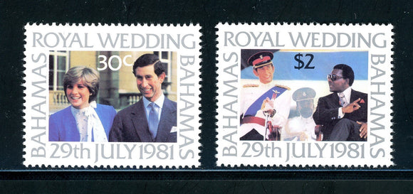 Bahamas Scott #490-491 MNH Prince Charles Lady Diana Wed CV$4+ 408684 ISH