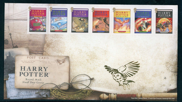 Great Britain Scott #2485a FIRST DAY COVER STRIP of 7 Harry Potter $$ 409882 ISH