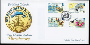 Falkland Islands Scott #892-895 FIRST DAY COVER Hans C. Andersen $$ 409885 ISH