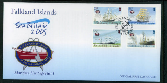 Falkland Islands Scott #885-888 FIRST DAY COVER Maritime Heritage $$ 409887 ISH