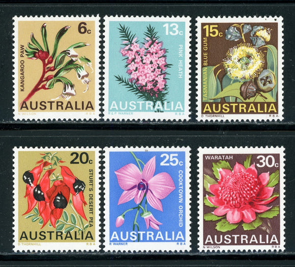 Australia Scott #434-439 MNH State Flowers CV$14+ 409926 ISH