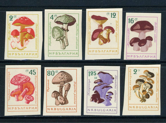 Bulgaria Scott #1183-1190 IMPERF MNH Mushrooms FLORA CV$10+ 409943 ISH