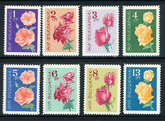 Bulgaria Scott #1210-1217 MNH Roses Flowers FLORA CV$8+ 409944 ISH